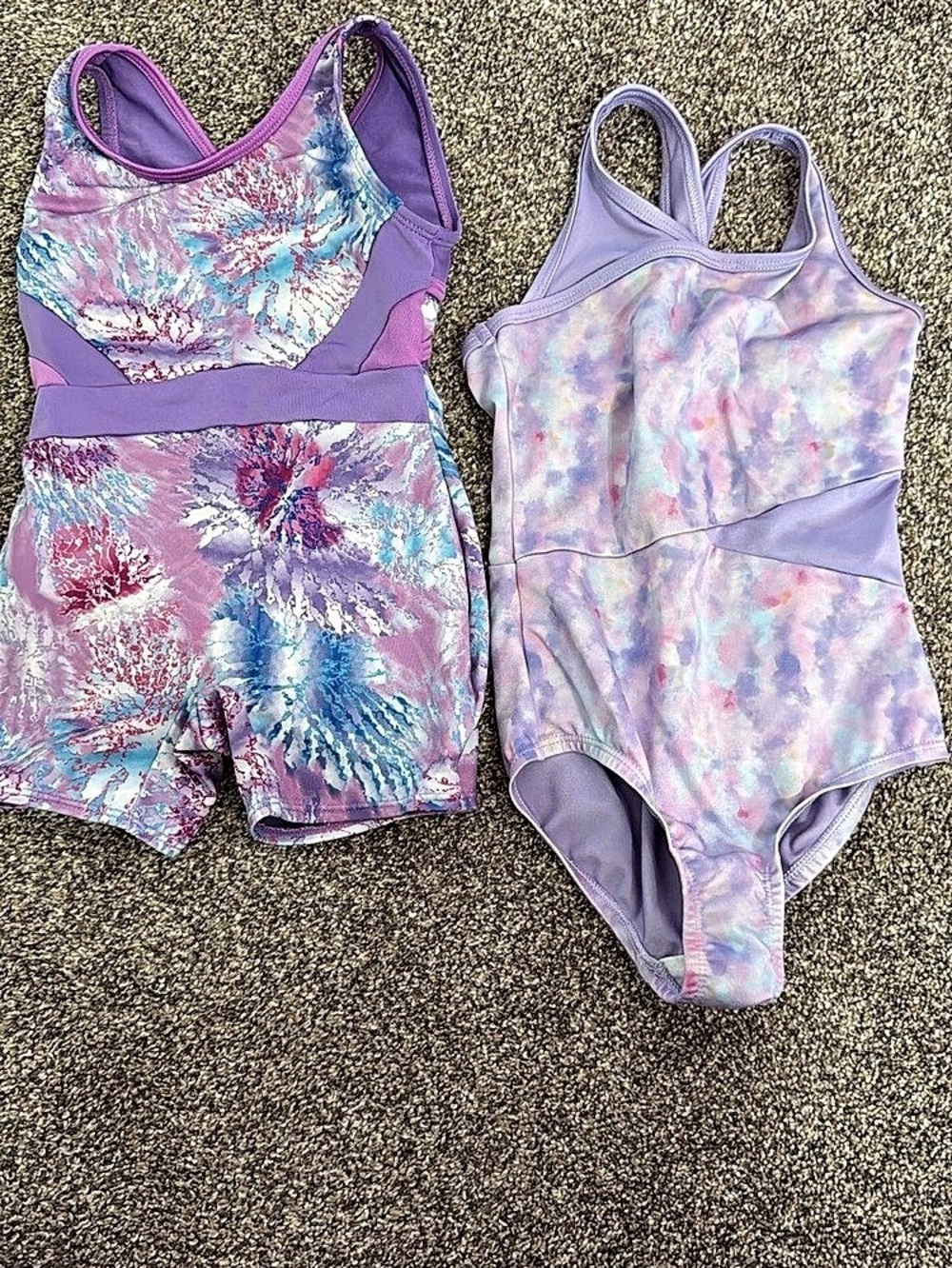Girls One-Piece gymnastics leotard in Purple & Pink